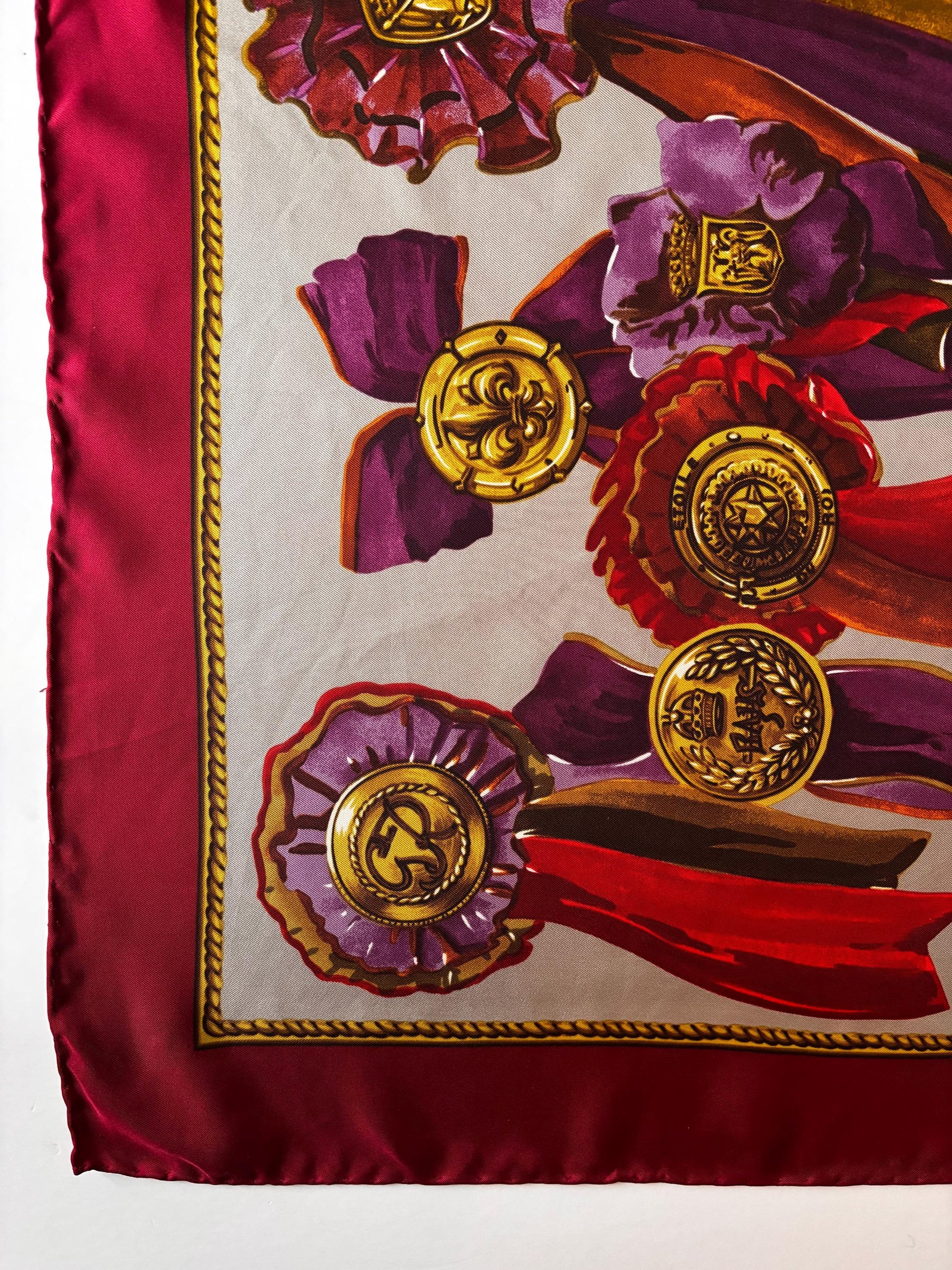 Céline Paris, silk scarf, Grand Prix. Vintage silk carré . 34x34"