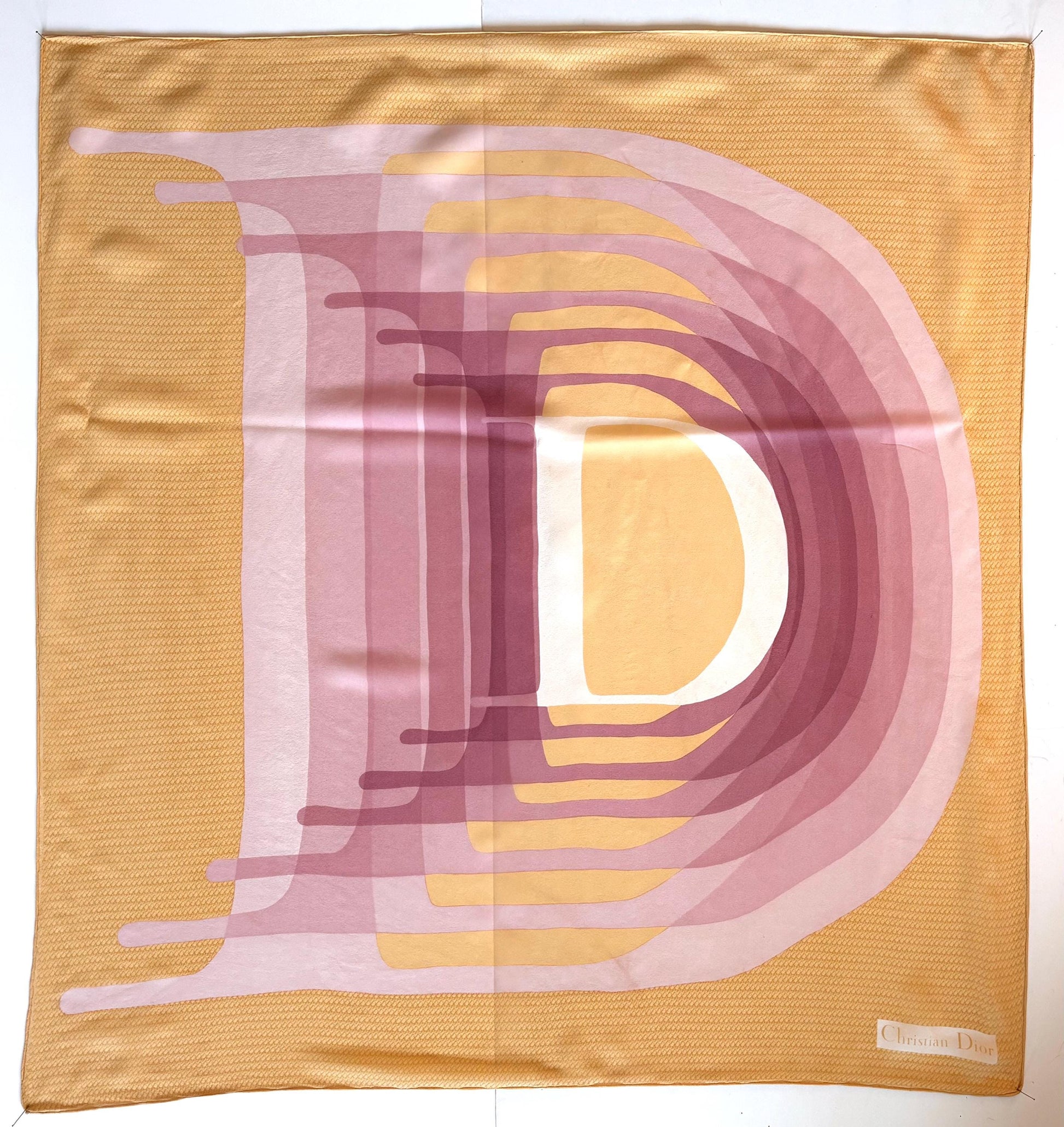 Christian Dior, Paris, vintage carré crepe silk  scarf