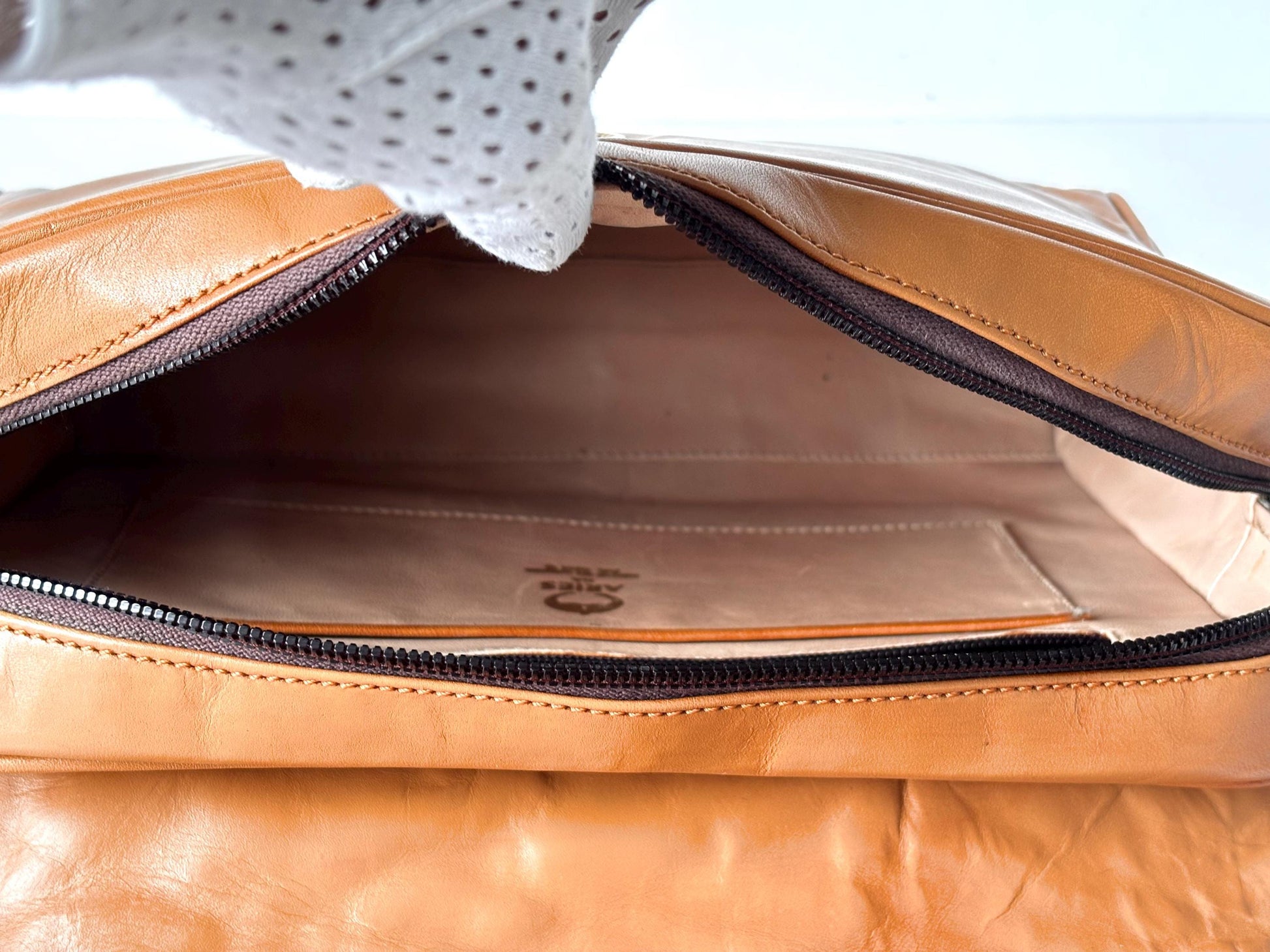Aries Mexico, vintage tan quilted flap bag