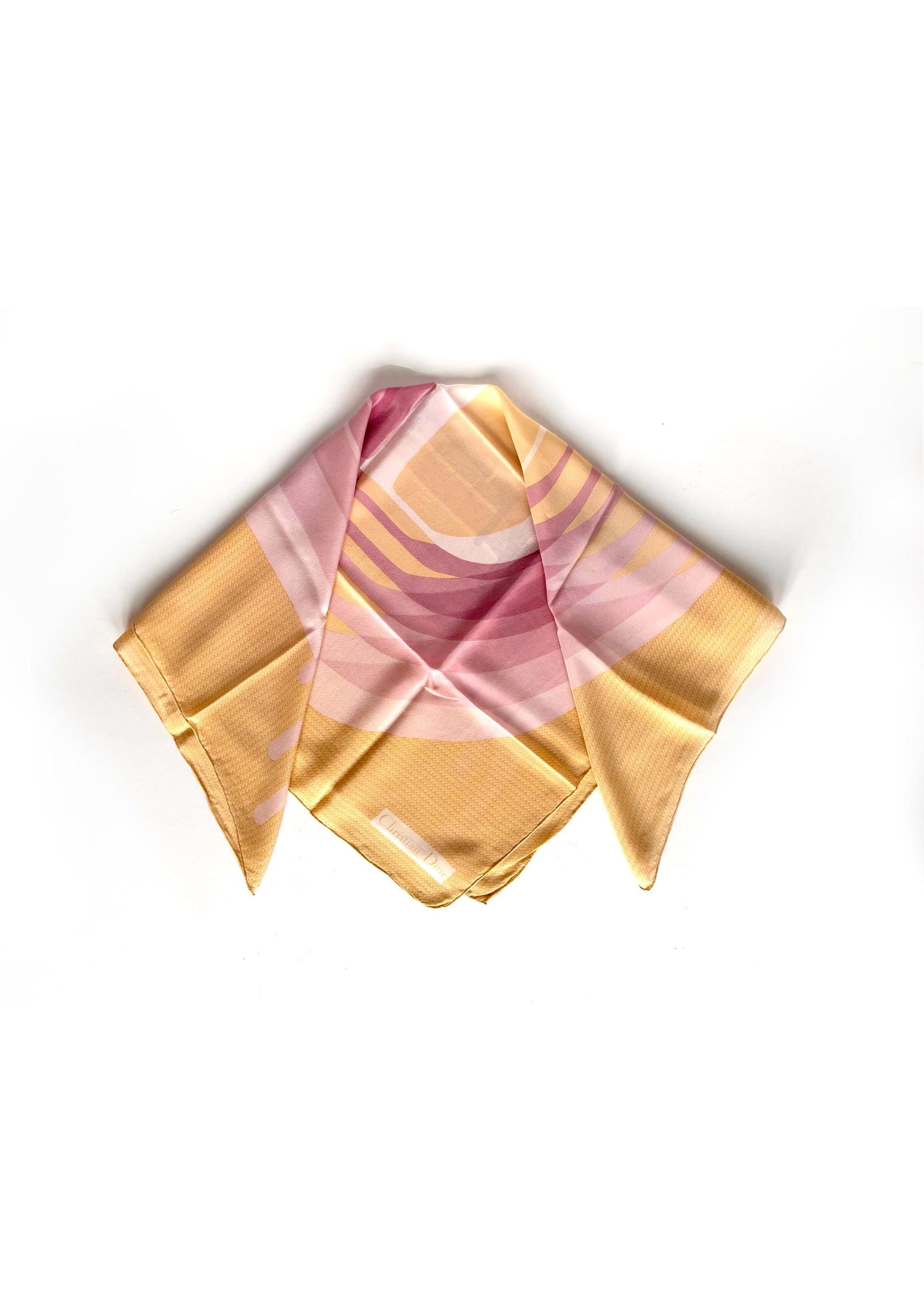 Christian Dior, Paris, vintage carré crepe silk  scarf
