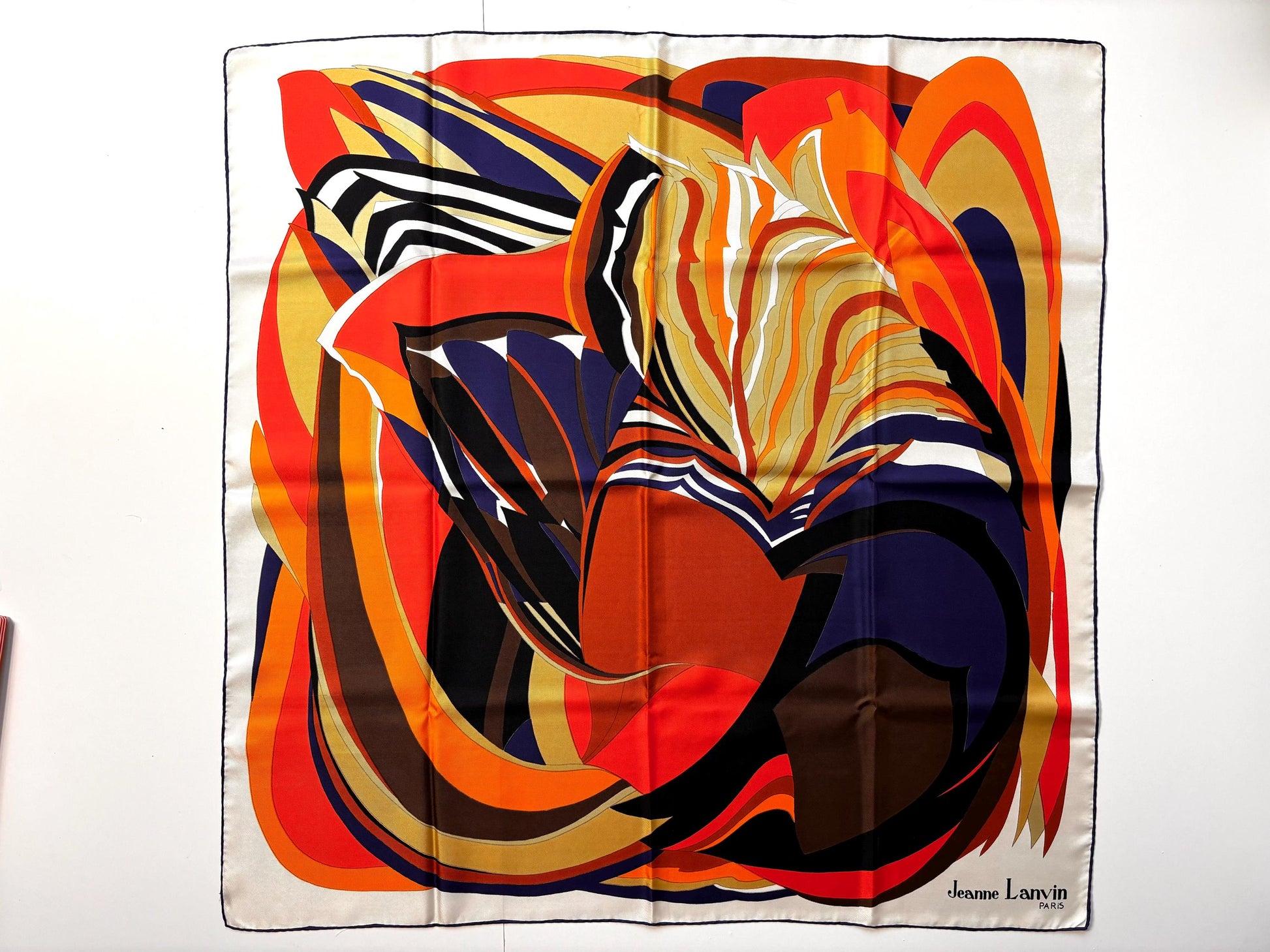 Jeanne Lanvin, Paris, vintage silk scarf in original box, rare find