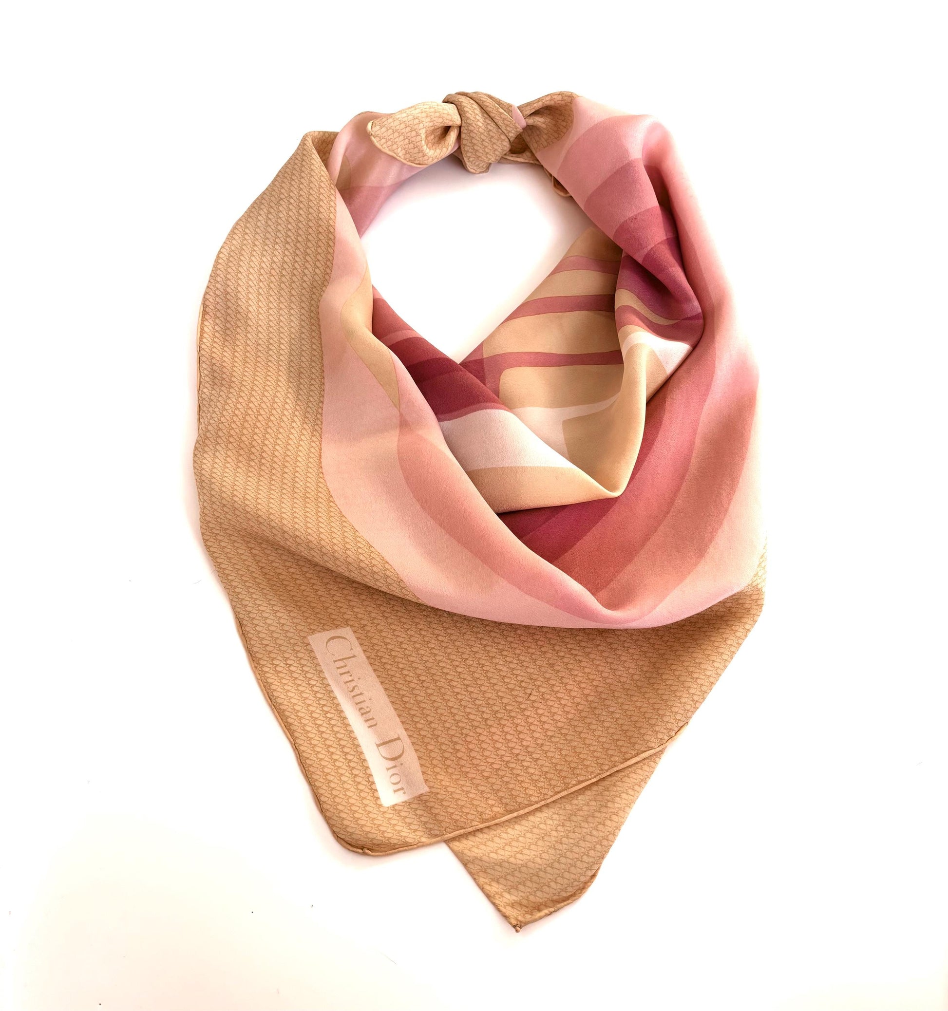 Christian Dior, Paris, vintage carré crepe silk  scarf