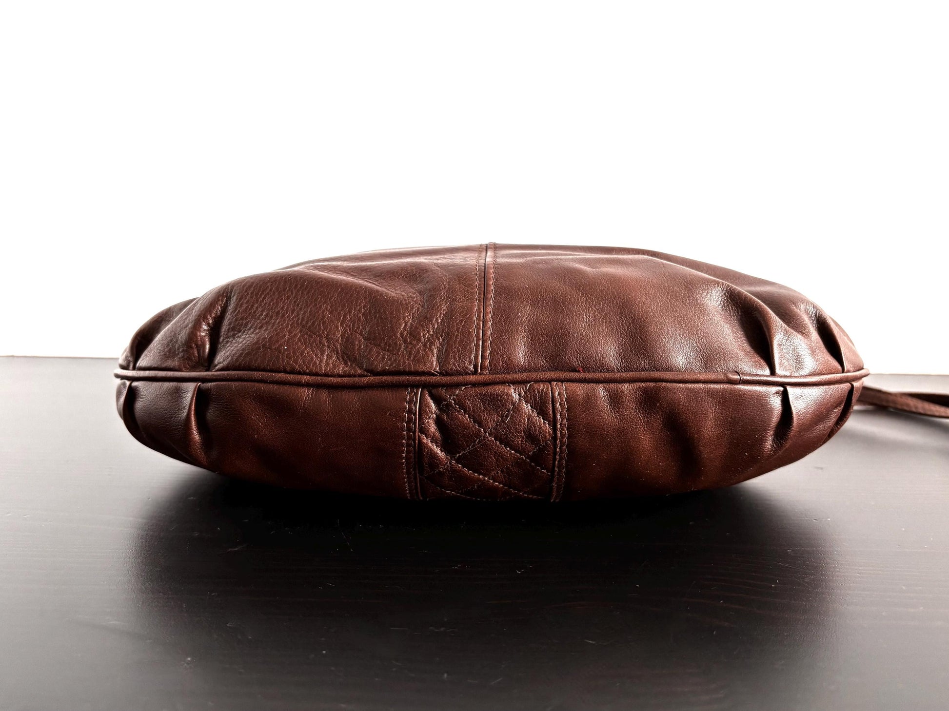 Louise Fontaine- Soft leather brown shoulder bag