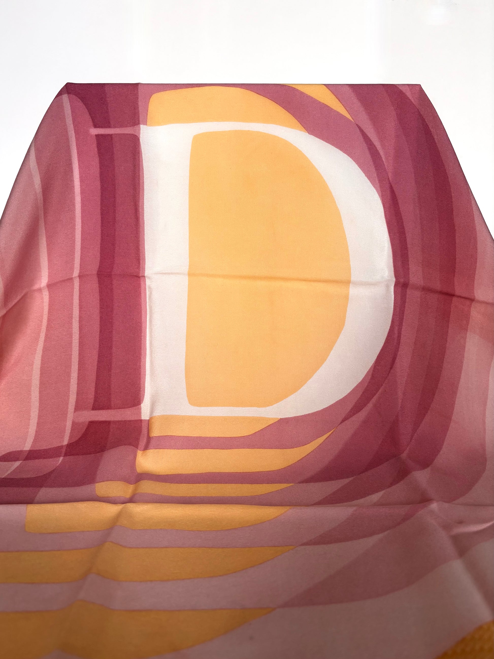Christian Dior, Paris, vintage carré crepe silk  scarf