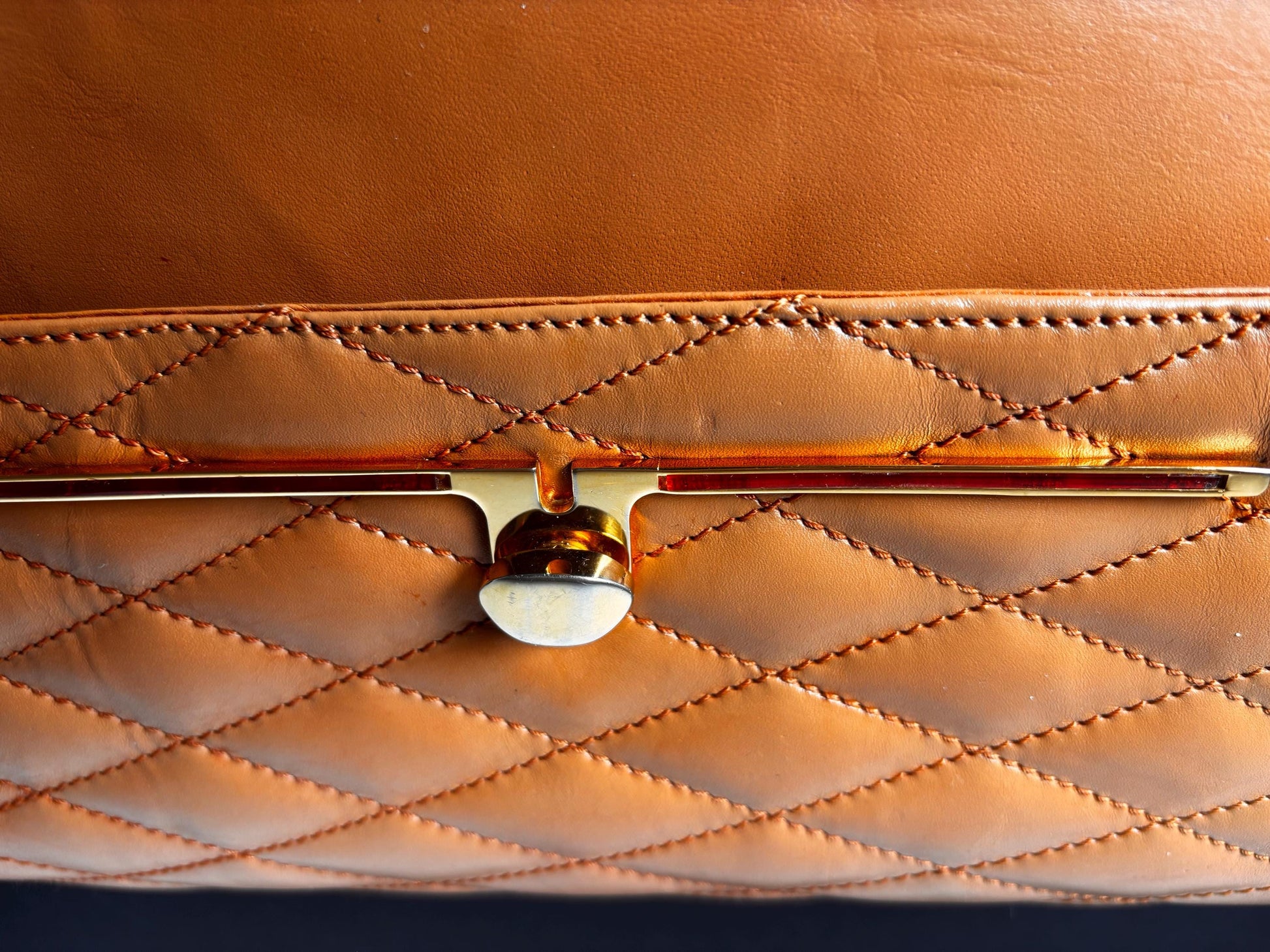 Aries Mexico, vintage tan quilted flap bag