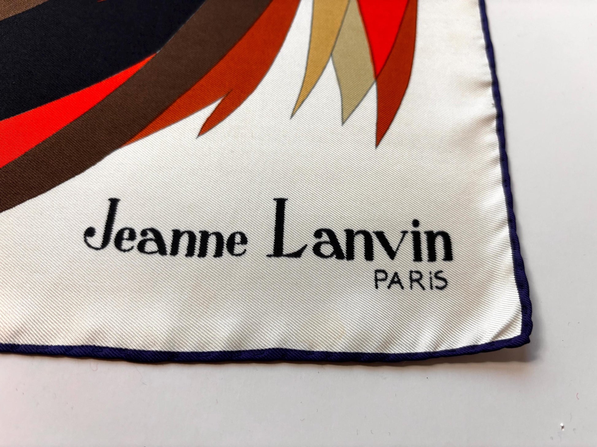 Jeanne Lanvin, Paris, vintage silk scarf in original box, rare find