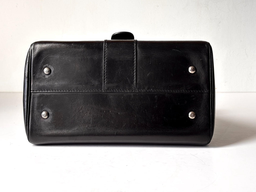 Delvaux Brilliant , 60's, black calf box leather