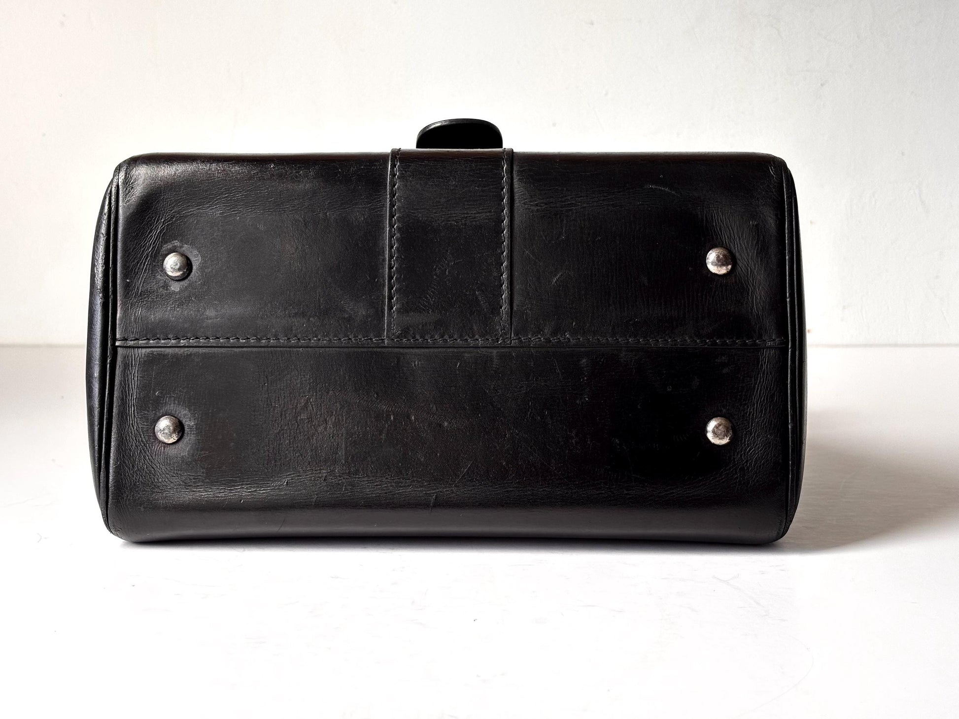Delvaux Brilliant , 60's, black calf box leather