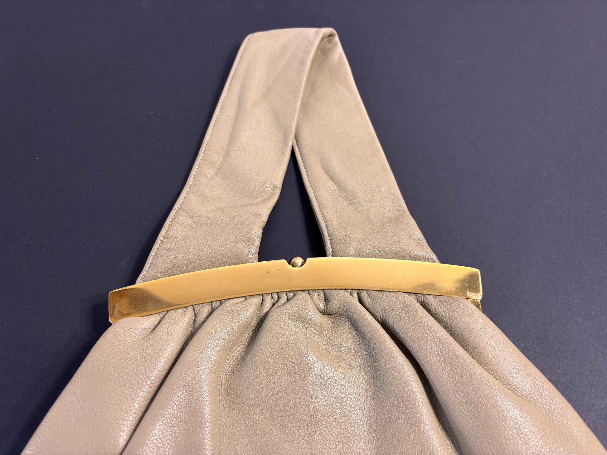 Vintage Goldpfeil wrist leather clutch bag - Rare find