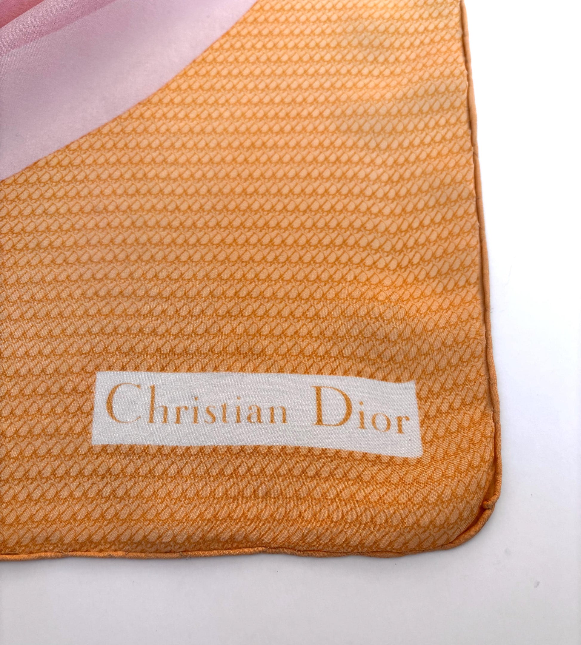 Christian Dior, Paris, vintage carré crepe silk  scarf