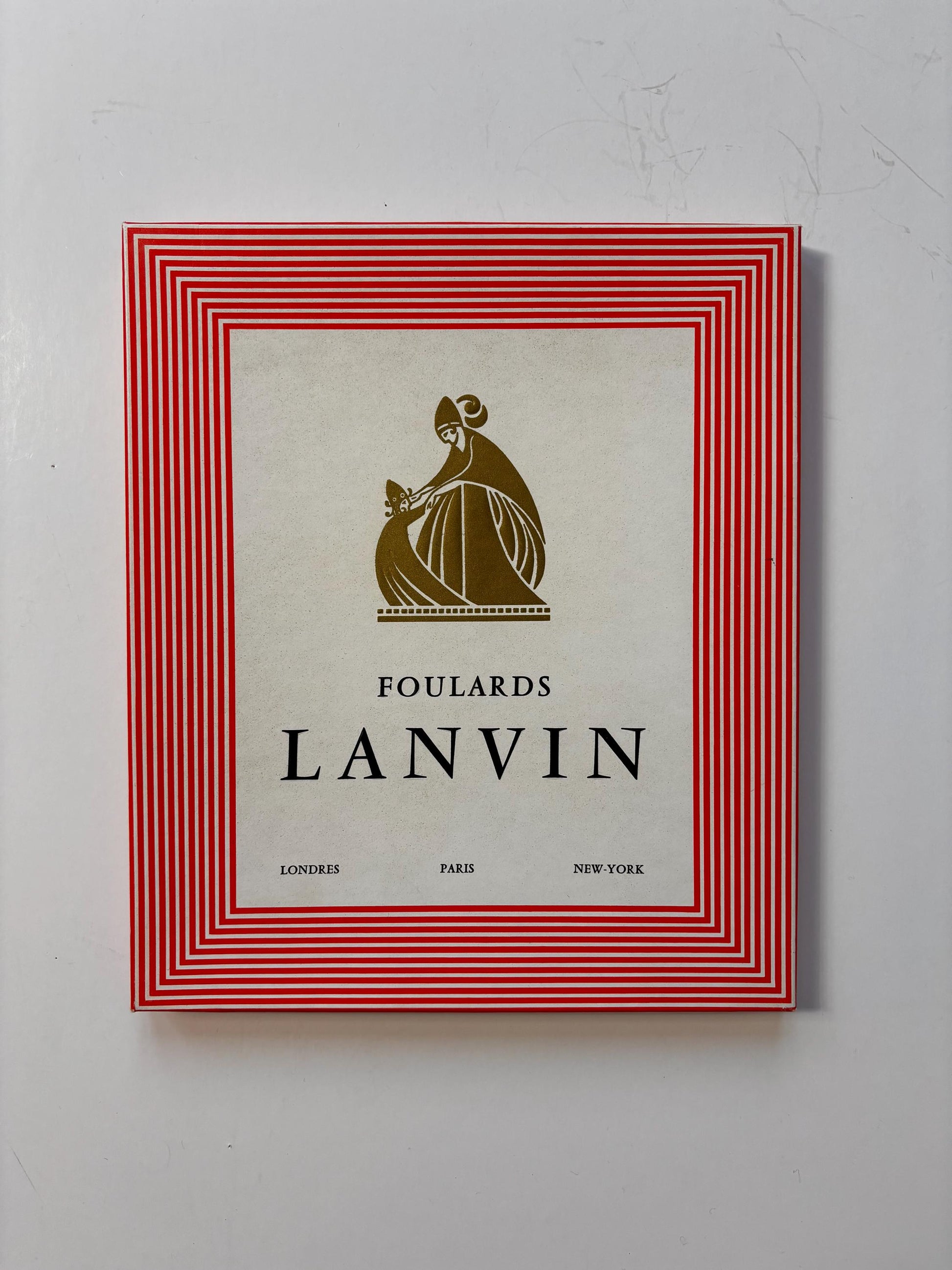 Jeanne Lanvin, Paris, vintage silk scarf in original box, rare find