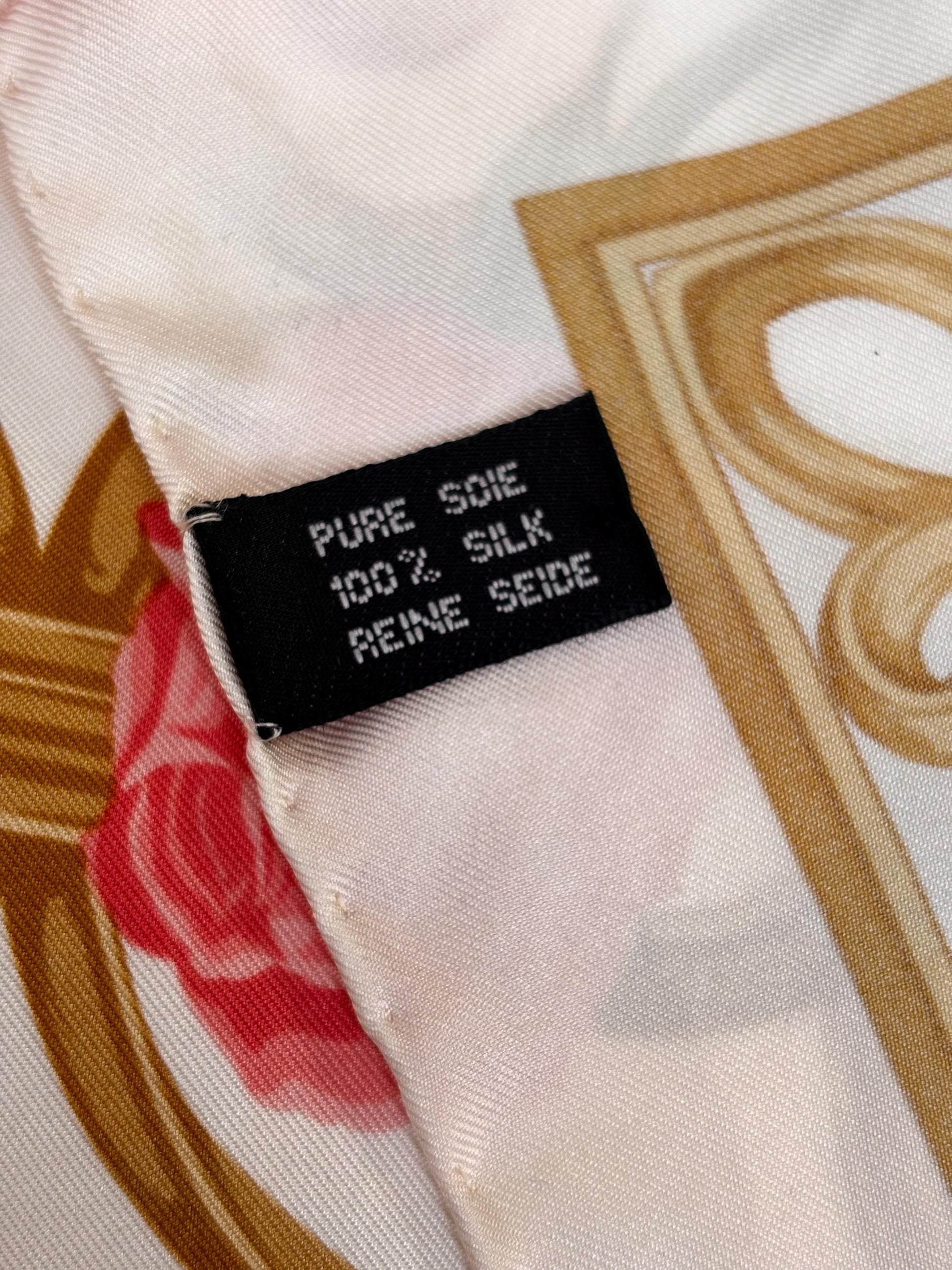 Christian Dior, vintage carré silk  scarf - Avenue Montaigne Paris design   . 34x34"